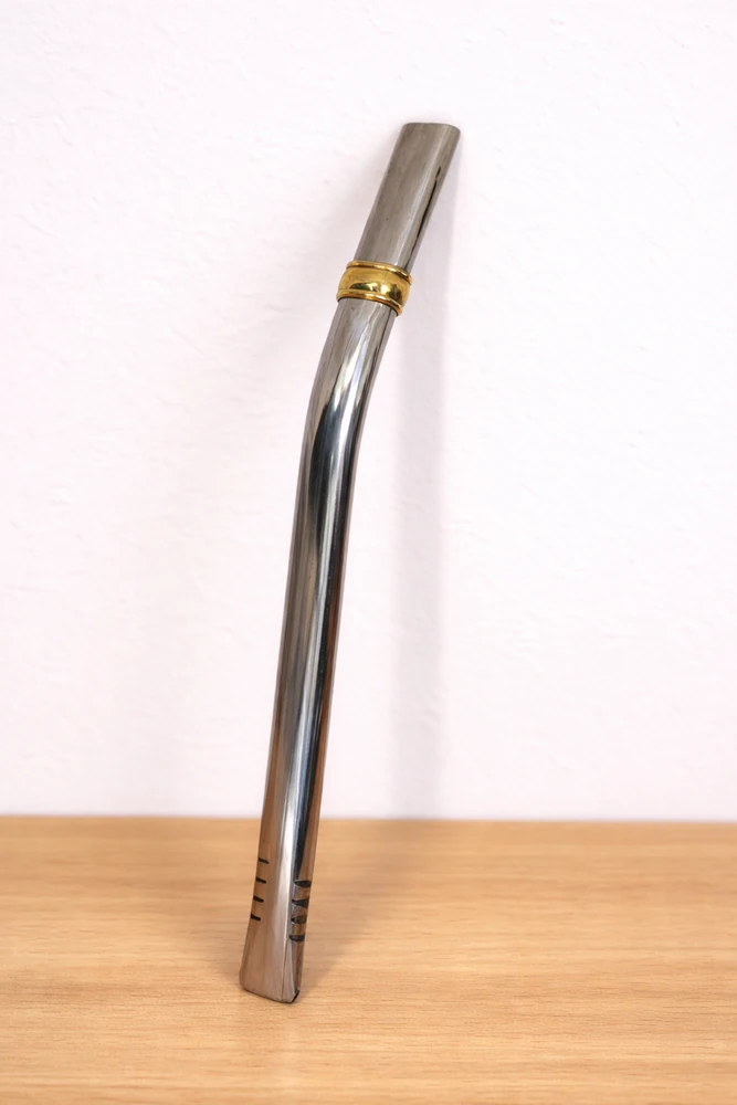 BOMBILLA CHATA CON DIJE DE BRONCE