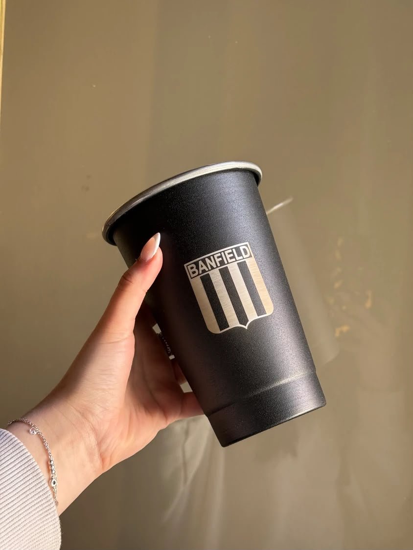 VASO FERNETERO NEGRO 1L GRABADO BANFIELD