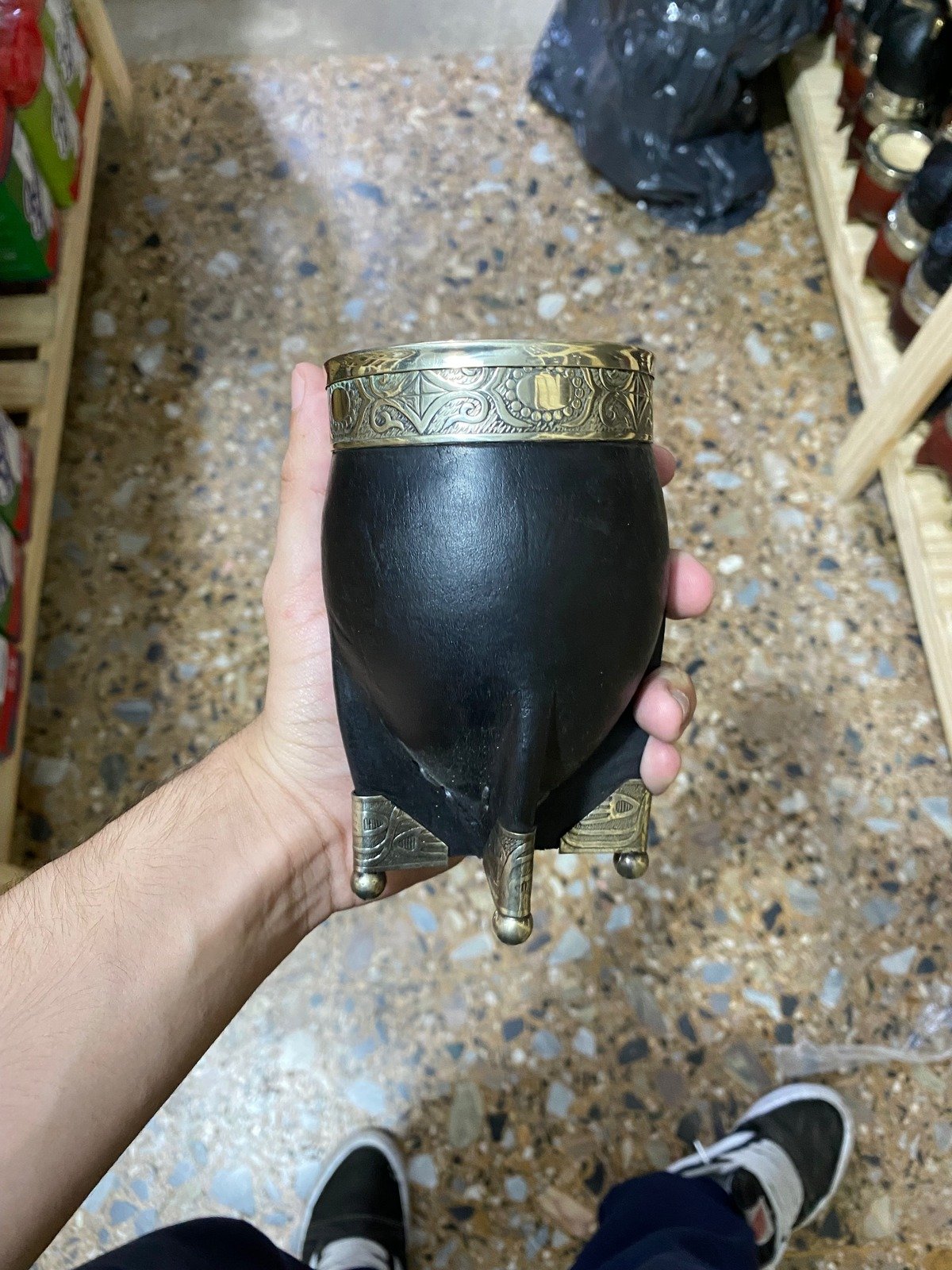 IMPERIAL LISO CON BOTITAS DE ALPACA Y BOLAS DE BRONCE