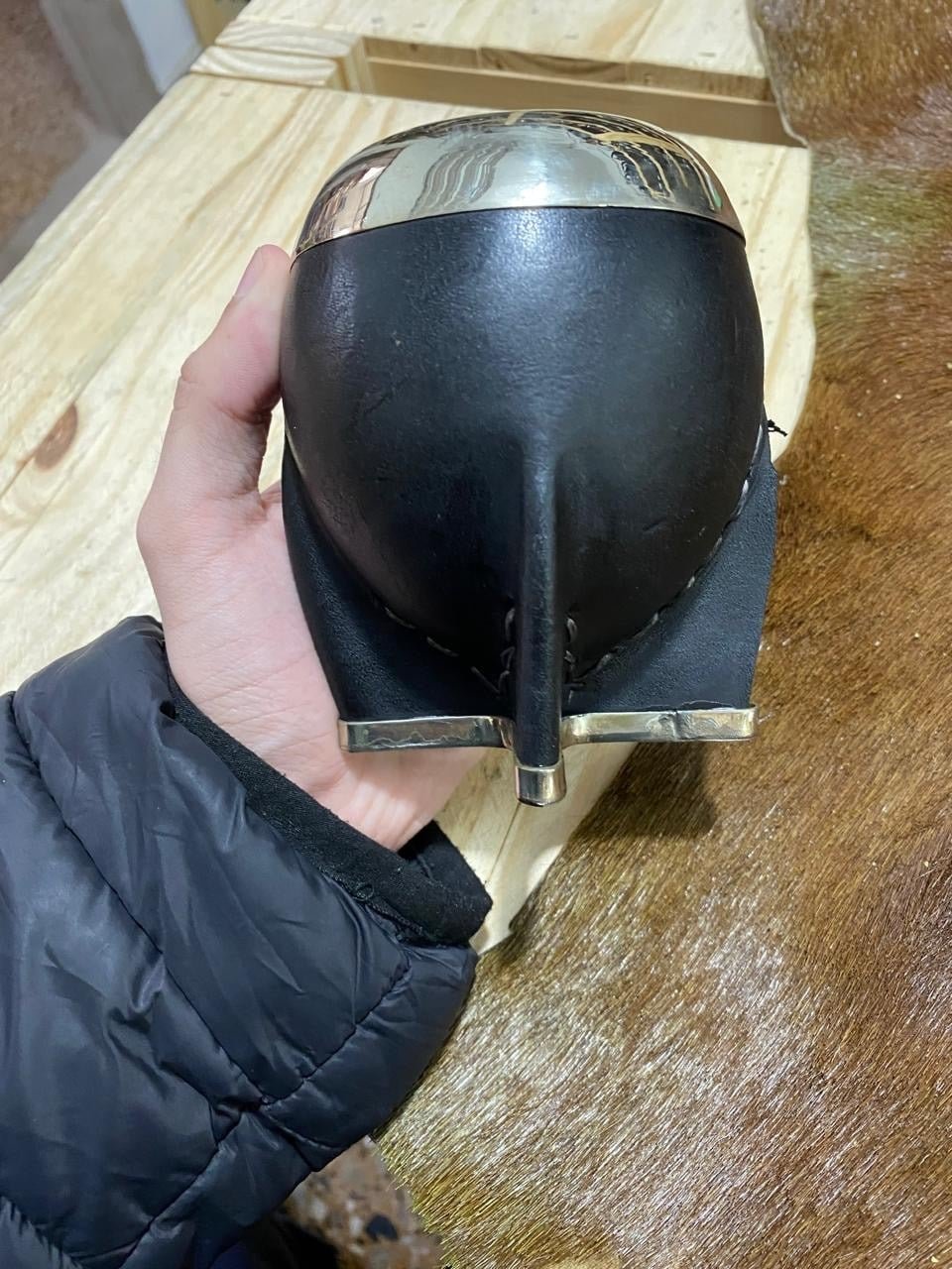 TORPEDO CON VIROLA URUGUAYA LISA CON BASE COMPLETA DE ALPACA