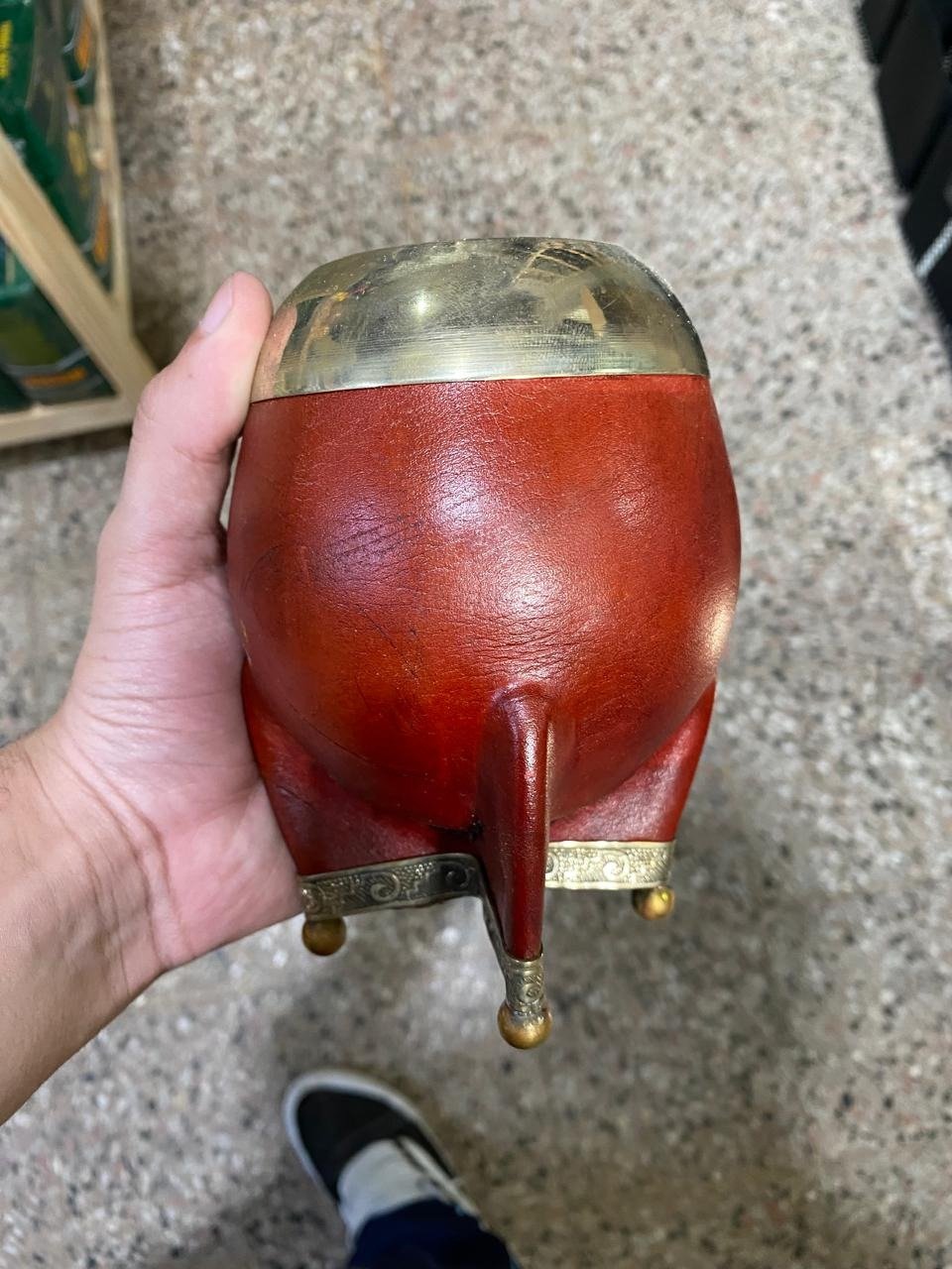 TORPEDO CON VIROLA URUGUAYA CON BASE DE ALPACA Y BOLAS DE BRONCE