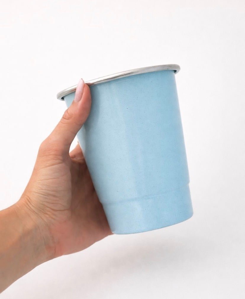VASO FERNETERO 500ML COLOR CELESTE