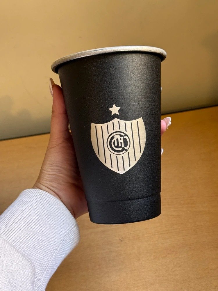 VASO FERNETERO NEGRO 1L GRABADO CHACARITA JUNIORS