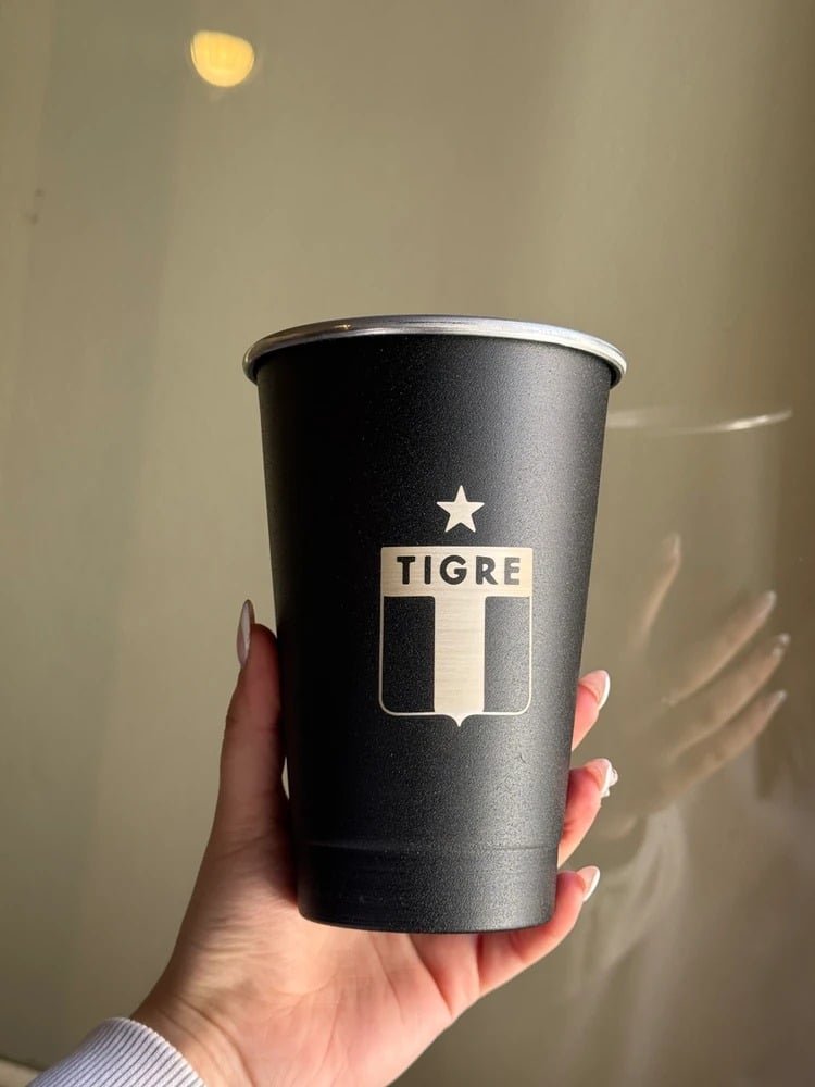 VASO FERNETERO NEGRO 1L GRABADO CLUB ATLÉTICO TIGRE