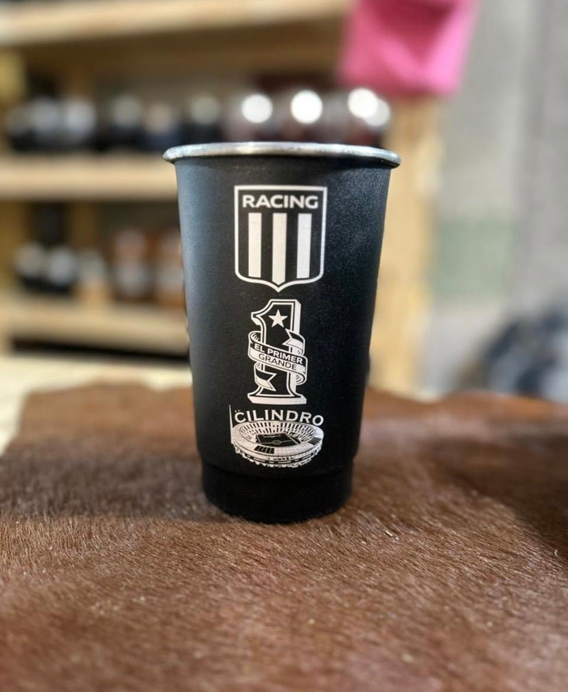 VASO FERNETERO NEGRO 1L GRABADO RACING CLUB