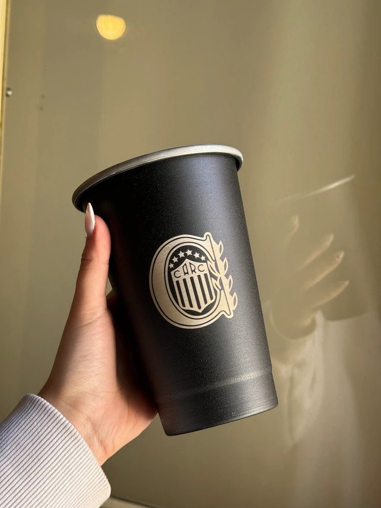 VASO FERNETERO NEGRO 1L GRABADO ROSARIO CENTRAL