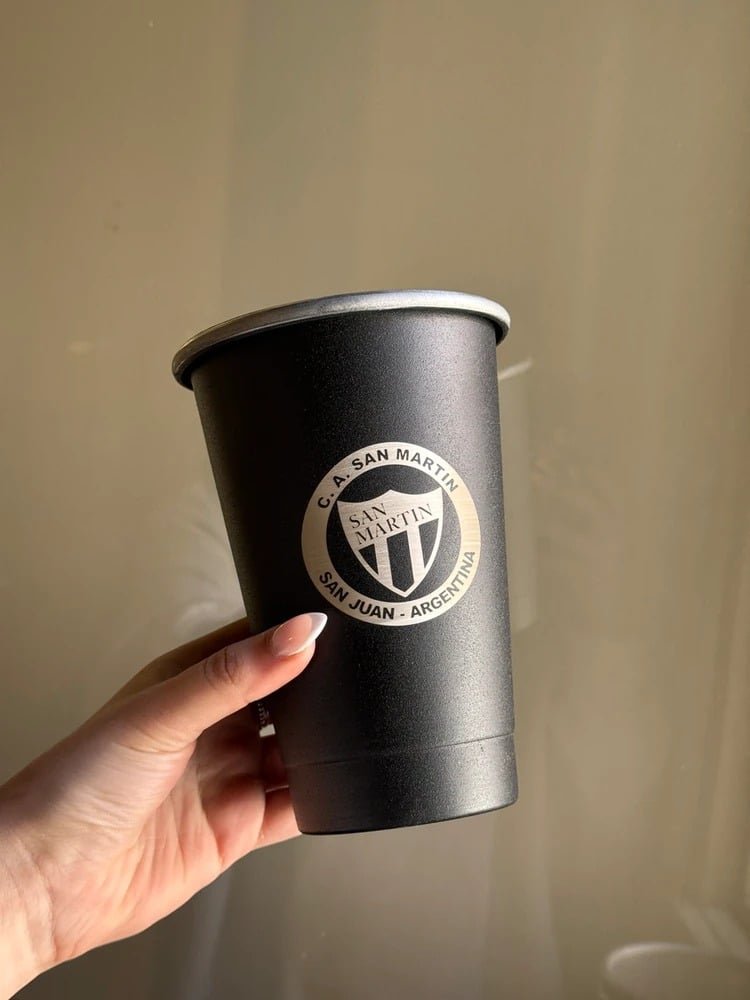 VASO FERNETERO NEGRO 1L GRABADO SAN MARTÍN DE SAN JUAN