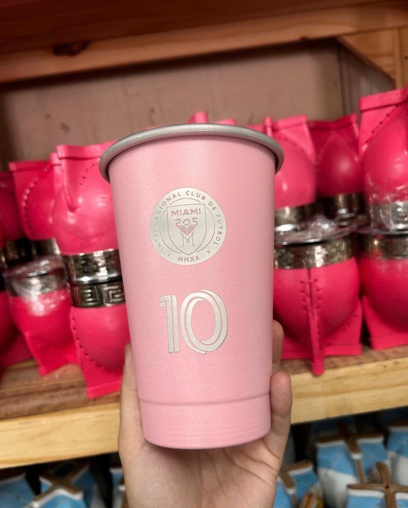 VASO FERNETERO ROSA 1L GRABADO MESSI INTER DE MIAMI